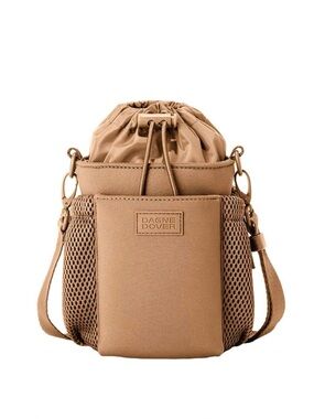 DAGNE DOVER ‘Sloan Water Bottle Sling’ Neoprene Crossbody Bag in Camel